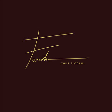 Farah name signature logo vector design
