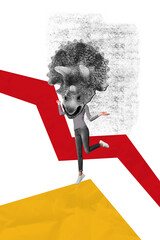 Composite trend artwork sketch image photo collage of dinosaur head animal young lady headless student animal stand copyspace model posing © deagreez