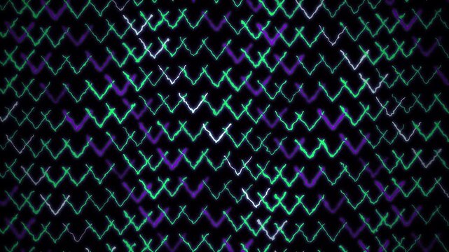 Abstract glowing chevron pattern motion background