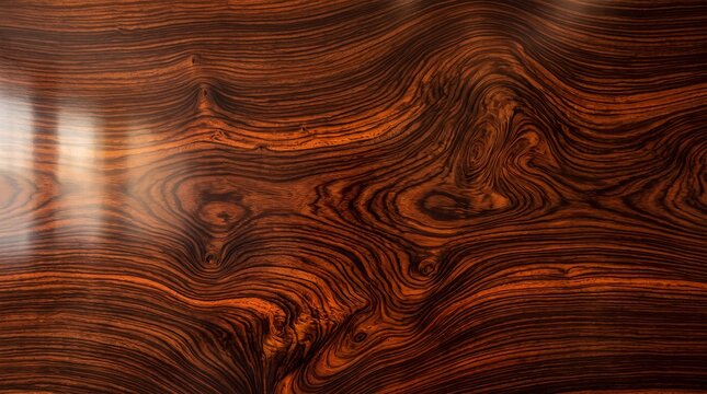 Polished Dark Exotic Wood Grain Texture Background