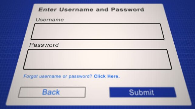 Username and Password Dialog Popup Box for Website