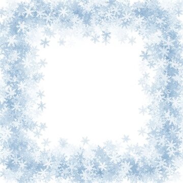 Snowflake border isolated on white background