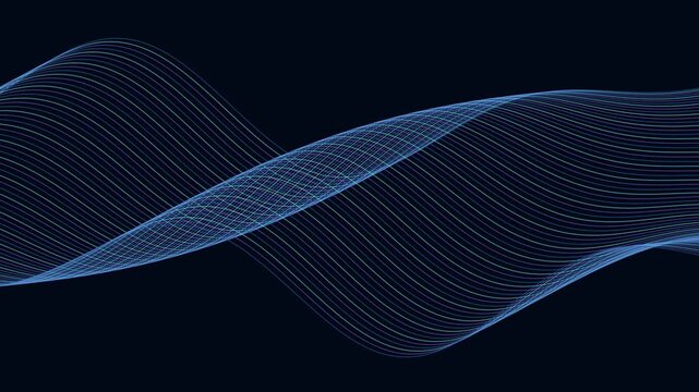 Fines vagues de lignes abstraites se transformant entre diff&eacute;rents motifs fluides