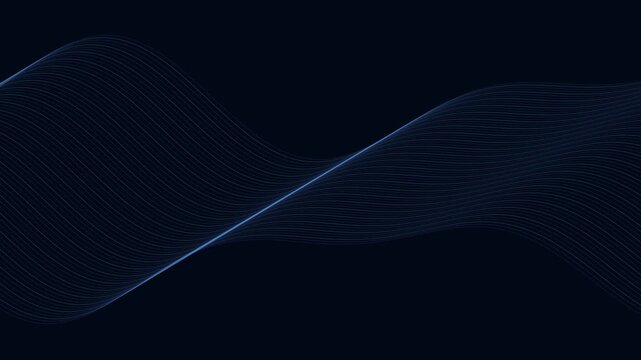 Ondes n&eacute;on ultraviolettes floues sur un fond abstrait bleu nuit