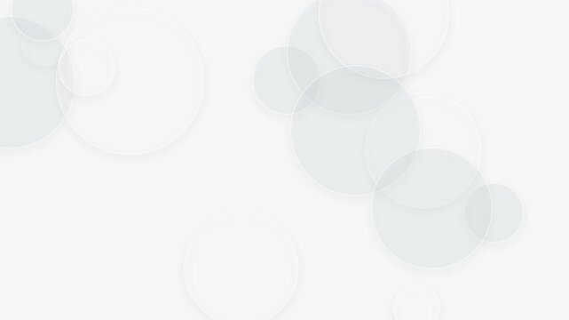 Cercles blancs et gris transparents superpos&eacute;s dans un mouvement orbital doux