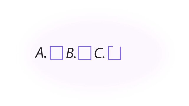 Modern answer choice interface with correct and incorrect marks  checkbox indicators, education and online assessment concep.