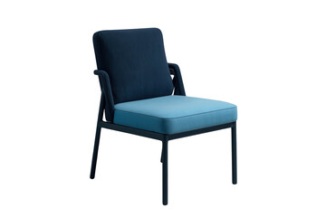 Obraz premium Angled navy chair with turquoise seat