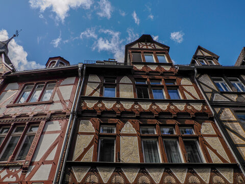Historic Half-Timbered Houses in Marburg Germany Old Town