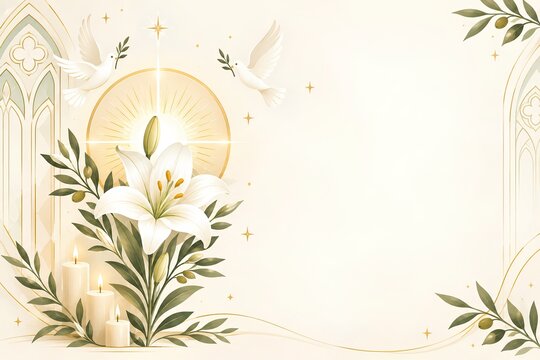 All Saints' Day minimalist celebration greeting - ai generative