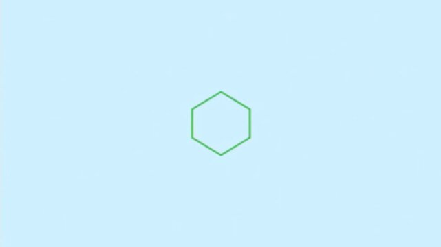 Green screen light hexa dissolve transition animation featuring glowing hexagonal shapes that dissolve and spread across the frame to create a futuristic screen transition