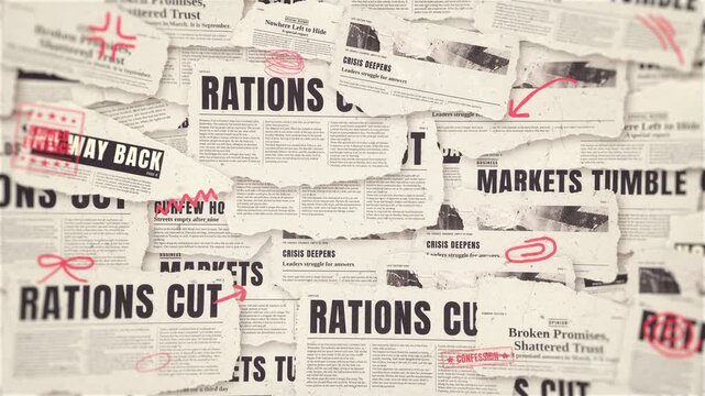 Vintage Newspaper Collage Background