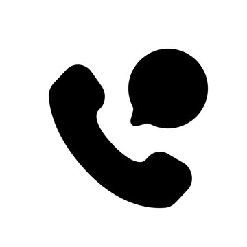 Phone Call with Speech Bubble Icon Vector