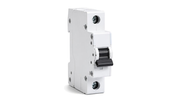 White Miniature Circuit Breaker Electrical Device
