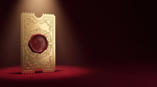 Commercial 3D e-commerce sale promotion banner with golden discount coupon event and copy space for advertising