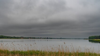 Biszcza-Żary Reservoir on a rainy spring day. © Adam
