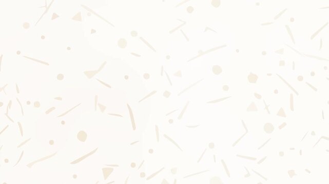 An abstract vector texture animation of scattered geometric shapes moving on a subtle canvas background.