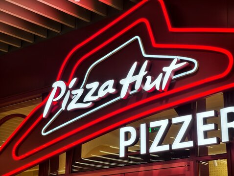 Shanghai,China-Dec.27th 2025: Pizza Hut brand logo store sign