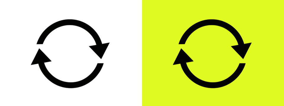 Circular refresh arrows icon design