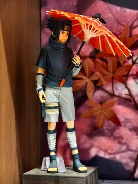 Shanghai,China-Dec.27th 2025: anime figure of Sasuke Uchiha from Naruto in store