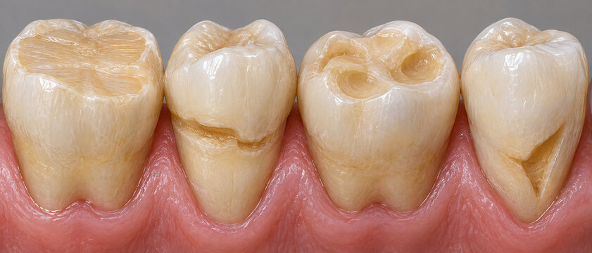 Four Patterns of Tooth Wear Anatomical Comparison