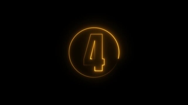 Glowing orange neon countdown numbers with New Year 2027 text on a black background