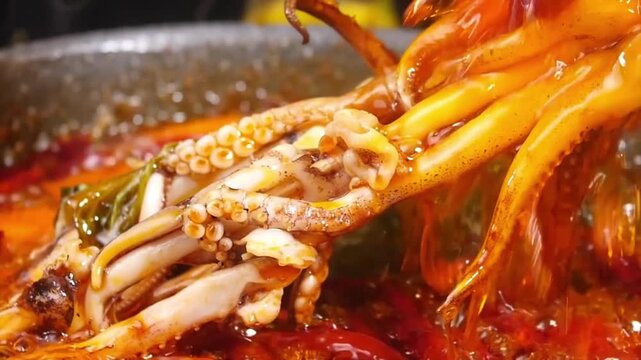 Spicy red oil skewer hot pot, Chinese Sichuan street food 2024‑05‑16
