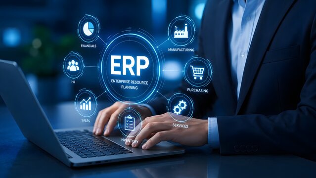 Enterprise resource planning erp systems streamlining business processes and driving digital transformation for enhanced efficiency and competitive advantage in modern organizations
