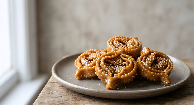 Moroccan Chebakia Sesame and Honey Pastries