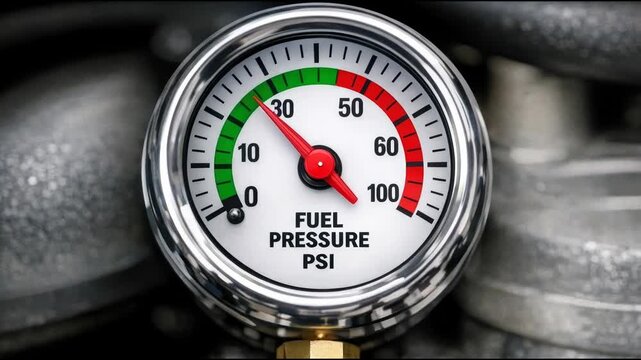 A close-up of a pressure gauge on a gas hydrant, suitable for use in industrial or emergency services contexts