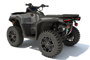 Fototapeta premium All Terrain Vehicle ATV Quad Buggy Bike 3D rendering on white background