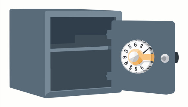 Wall safe with a dial lock, flat corporate style