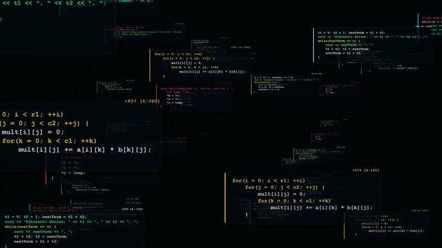 Programming Code Background Software Development Animation.