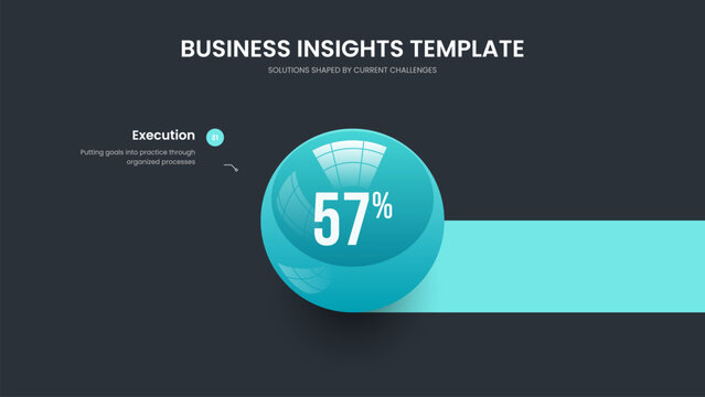 Clean Planning 1 Element Infographic Presentation Template. Elegant Introduction Frame Layout Vector Illustration. Advertising Solution One Option Graph Slide Design.
