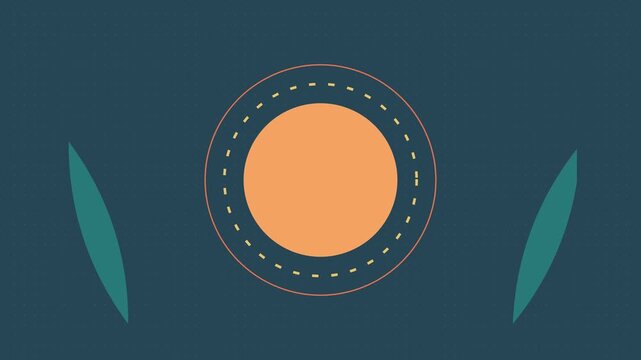 Abstract geometric design with circular shapes on dark background