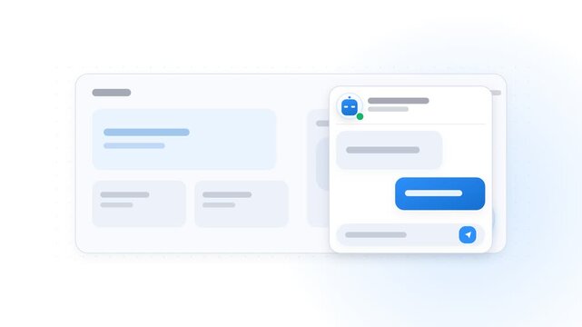 Automated Customer Support Chat Window Interface