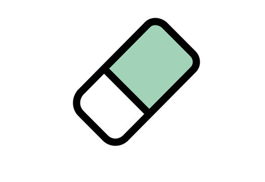 Green eraser stationery school supply icon transparent background