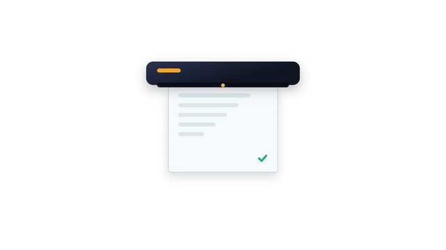 Office printer outputting document page