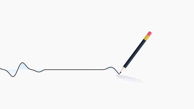Graphite pencil sketching oscillating wave pattern
