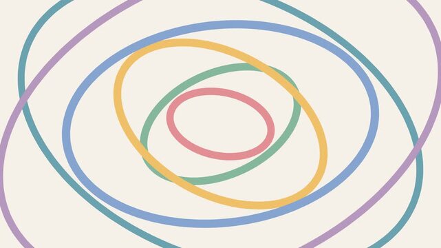 Rotating pastel concentric oval pattern