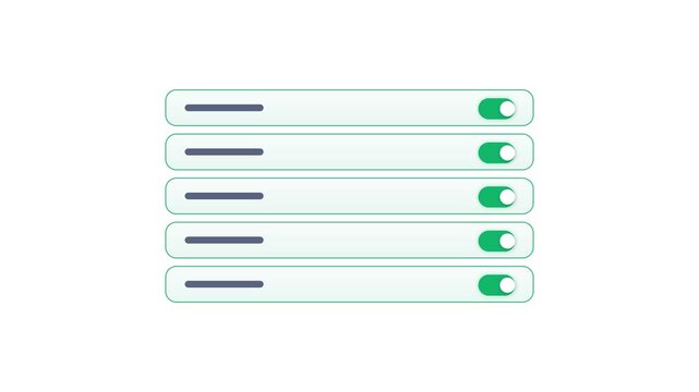 Digital interface toggle switch sequence