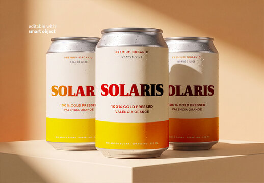 Orange Juice Can Mockup