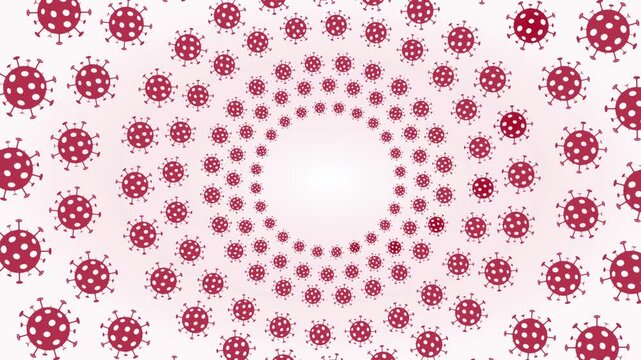 Medical Virus Infection Circular Animation Background for Healthcare, Pharma and Medical Research