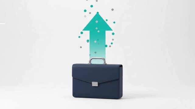 Blue Briefcase in Minimal Studio Setting