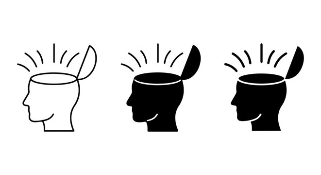 Open Mind Icons, Idea Generation, Creative Thinking, Innovation Concepts, Brainstorming Symbols