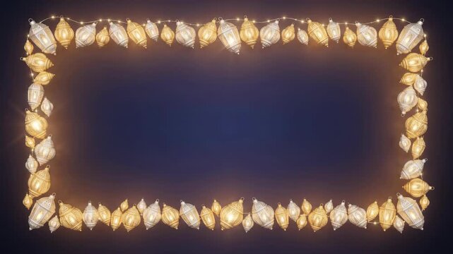 Elegant golden and silver leaves forming a decorative frame on a dark background, perfect for festive occasions and celebrations.