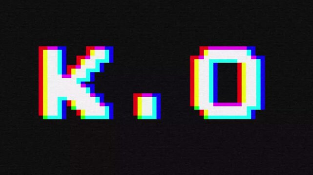 Retro Pixelated K.O
