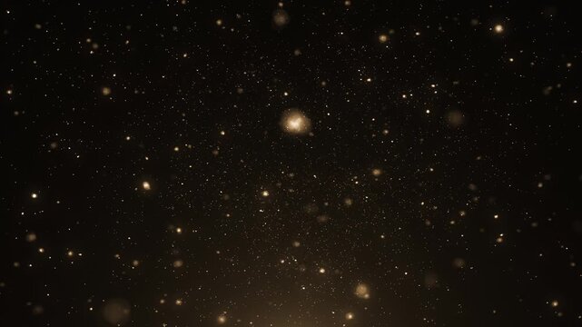 Glittering Gold Fireflies Particles Background
Sparkling golden animation with shining particles flying smoothly in air with depth of field blur
