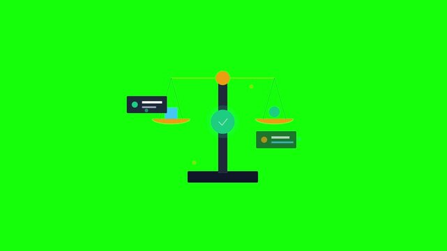 Business Ethics and Fair Balance Concept Animated Icon