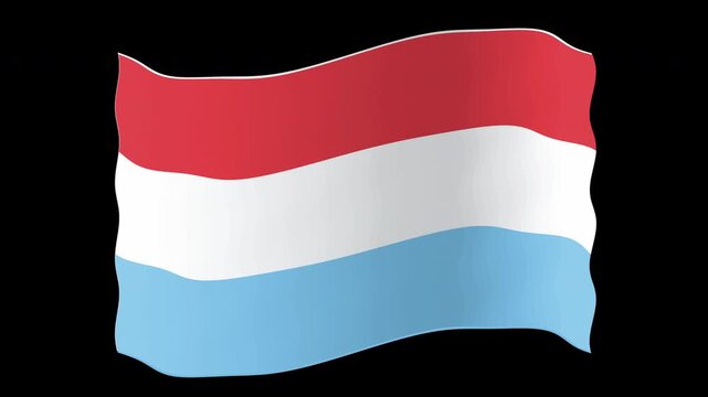 Trans Flag Waving in Wind with Red White and Light Blue Horizontal Stripes pride lgbtq animation symbol identity motion clip