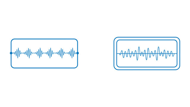 Frequency Modulation (FM) Radio Signal Icon &ndash; Wireless Communication Wave